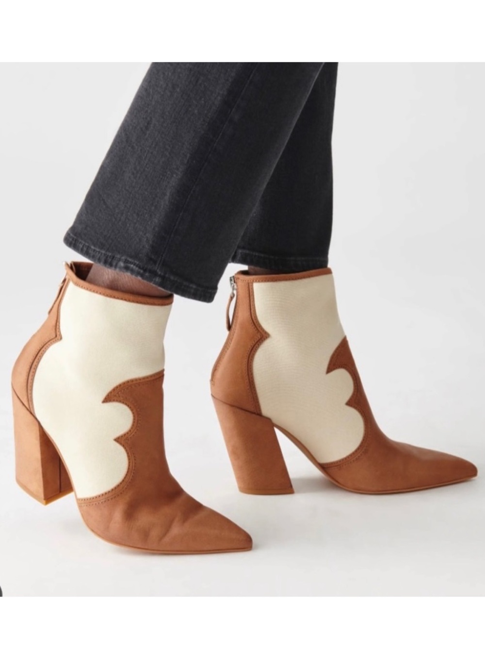Dolce Vita Noraya Western Ankle Boots Cowboy Pointed Toe Size 9